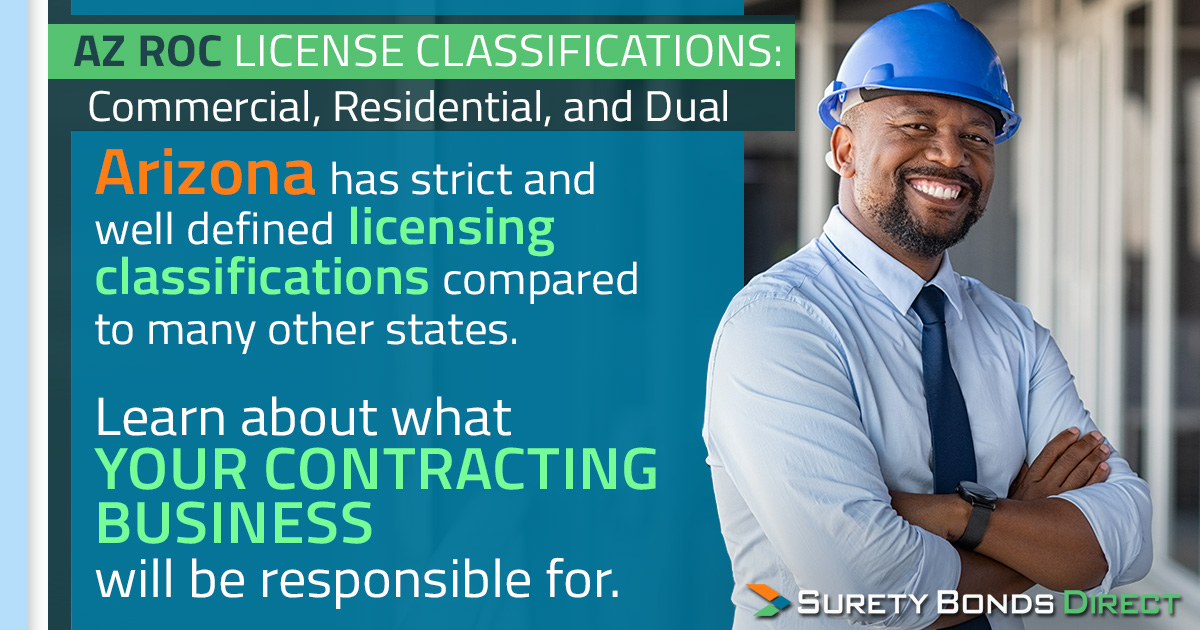 Arizona Contractors License Classifications   Az Roc License Classifications Commercial Residential And Dual 1200x630 